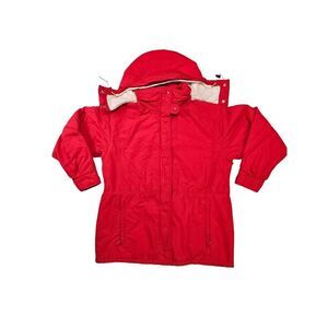 Vintage Woolrich Mens Large Red Quallofil Insulated Winter Coat